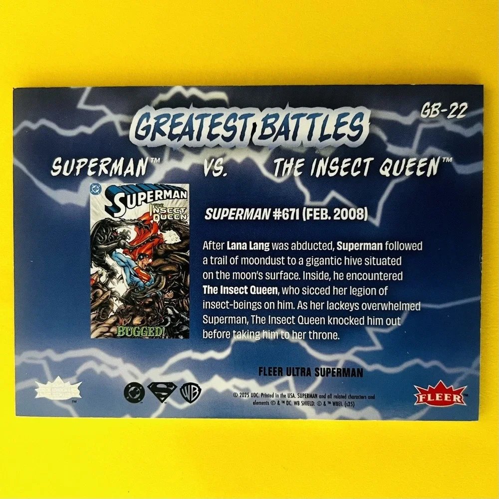 2025 Fleer Ultra Superman Greatest Battles GB-22 Insert‎